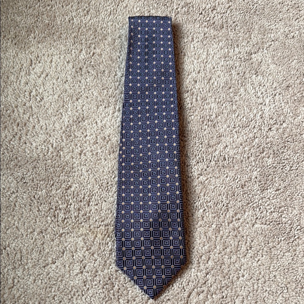 Jos. A. Bank Purple Silk Tie with Pattern